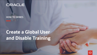 Create a Global User and Disable Training video thumbnail