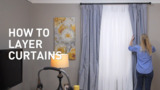 Learn how to layer draperies and curtains. 