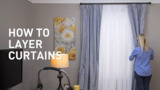 Learn how to layer draperies and curtains. 