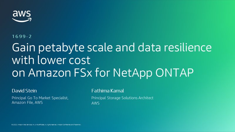 AWS: Gain petabyte scale and data resilience with lower costs on Amazon ...