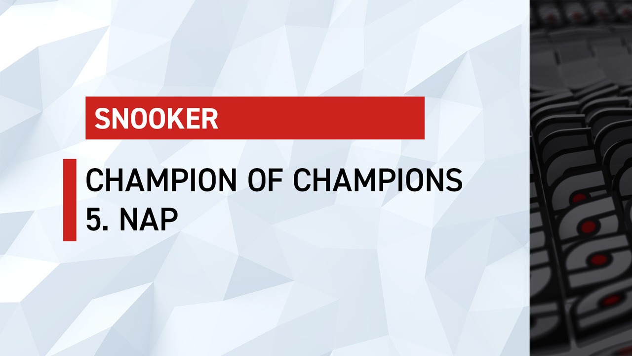 Snooker, Champion of Champions, 5. nap