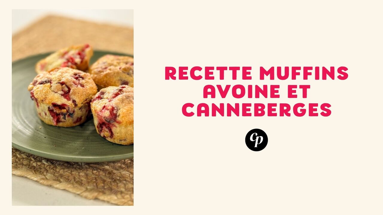 Recette de muffins à l'avoine et aux canneberges