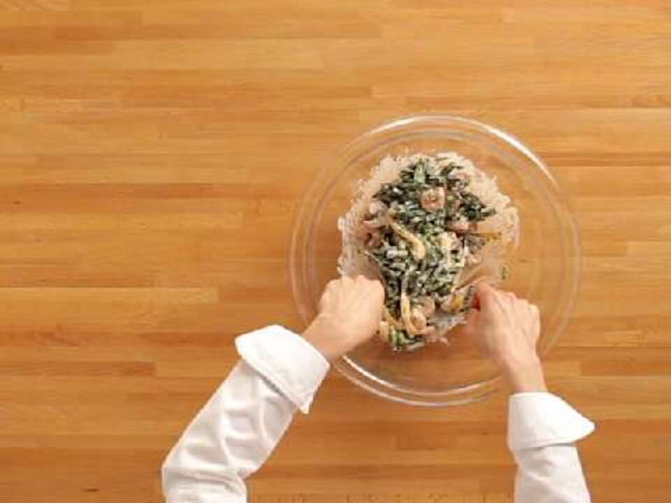 Salade d'asperges et crevettes grillées