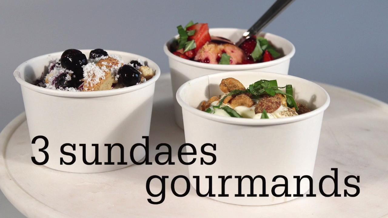 3 sundaes gourmands