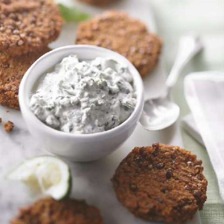 Croquettes de lentilles tandoori, sauce au Quark