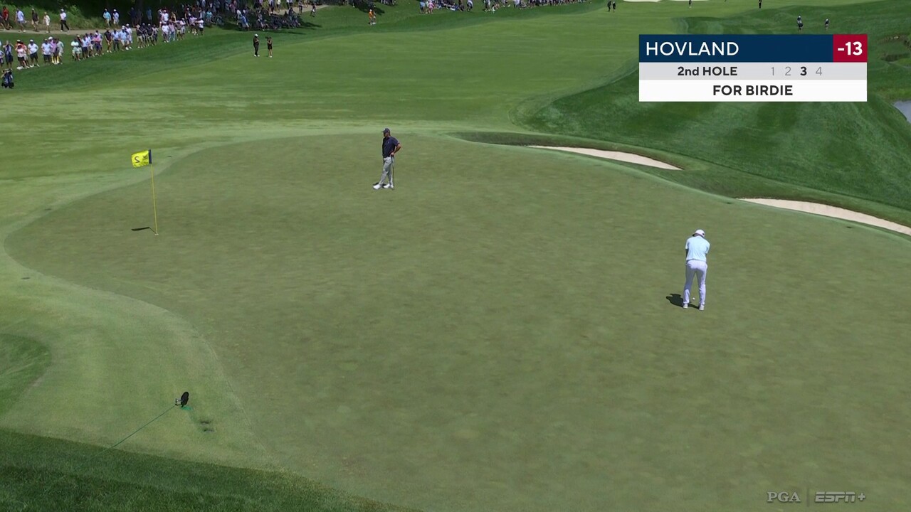 Viktor Hovland 3rd Shot of the 2nd Hole in the 2024 PGA Championship Round  4 | PGA Championship