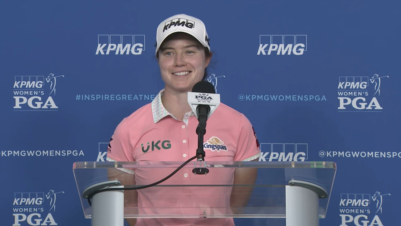Leona Maguire and Stephanie Meadow Fly the Irish Flag at KPMG Women's PGA Championship