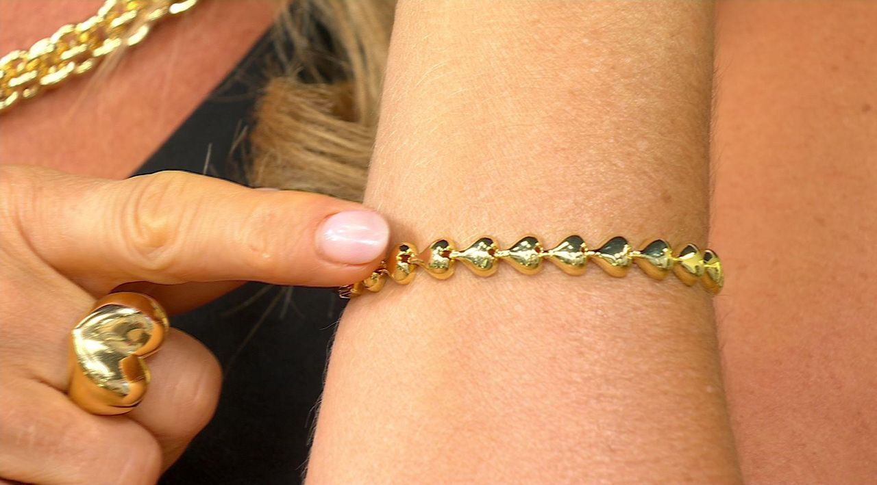 Bellezza Bronze Cast Link Line Bracelet | HSN