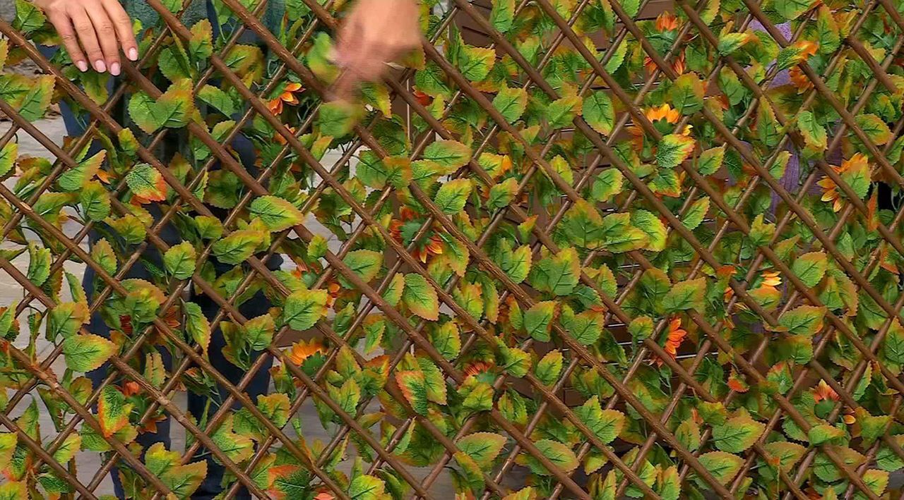 Improvements Faux Sunflower Expandable Fence | HSN