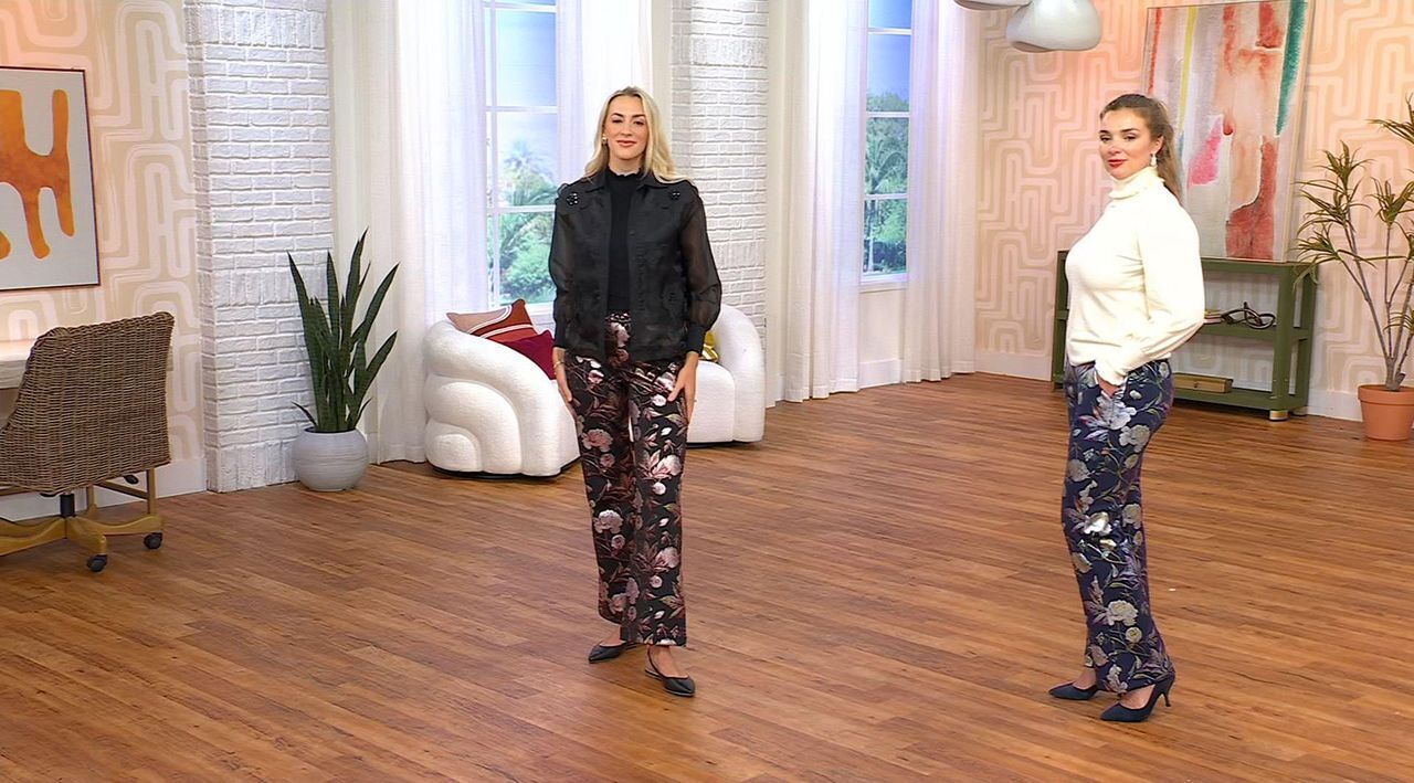 C Wonder Pull-On Foil-Printed Scuba Knit Pant | HSN