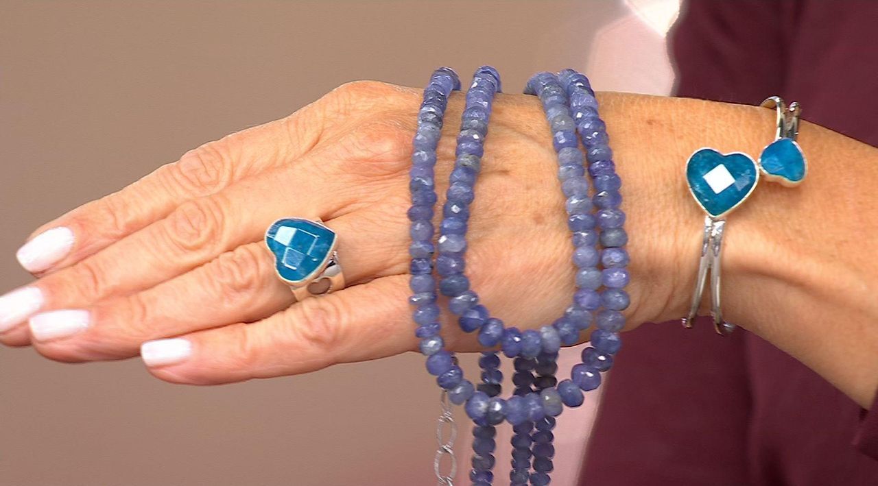 Jay King Sterling Silver Faceted Tanzanite Bead Necklace