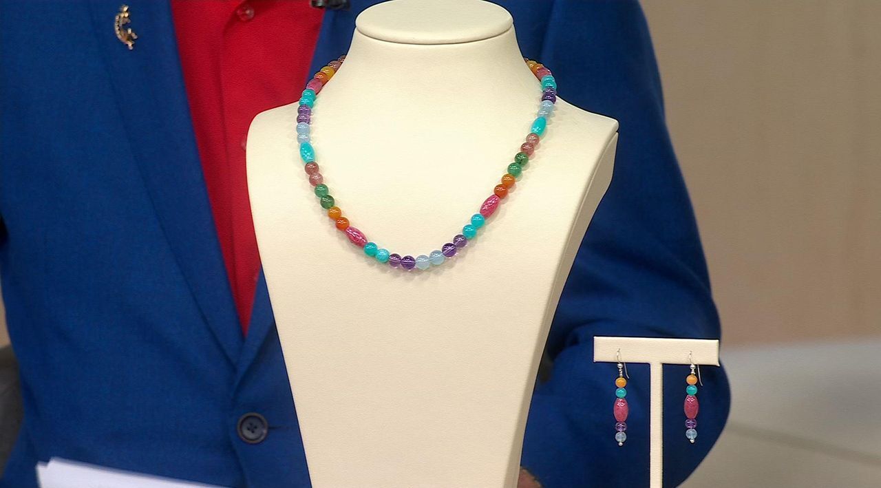 Jay King Multigemstone Bead Necklace and Earring Set