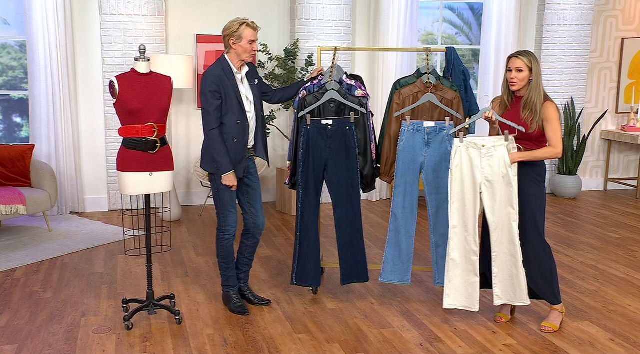 C Wonder by Christian Siriano Runway Frayed Denim Bootcut