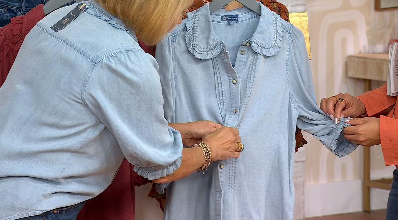 Democracy Ruffled Edge Pintuck Blouse - 23581983 | HSN