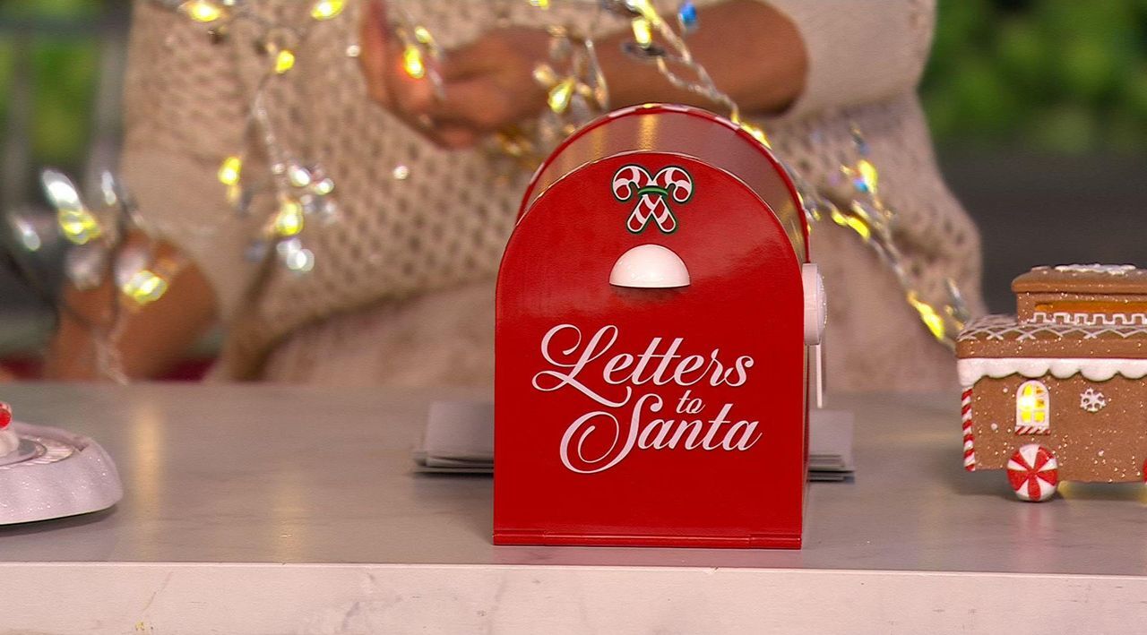 Mr. Christmas Santa's Enchanted Mailbox with Notepad and Pen | HSN