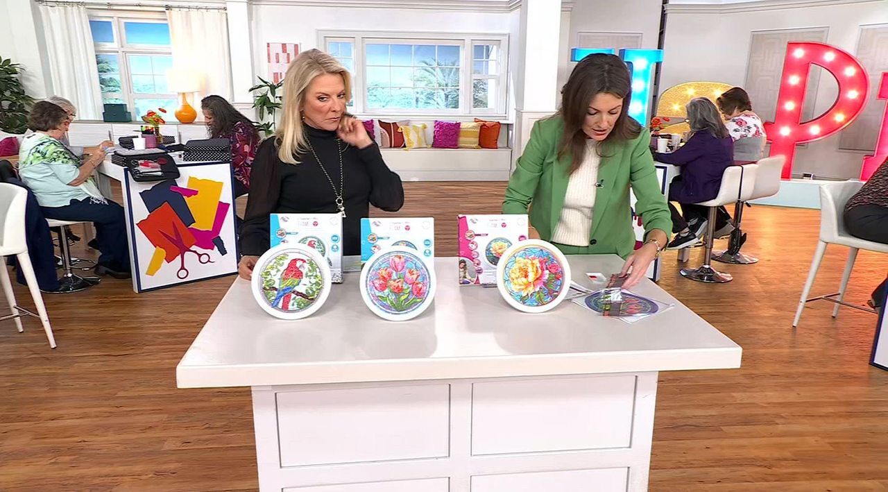 Craft Buddy Crystal Art Round Frame Kits - Set of 3 | HSN