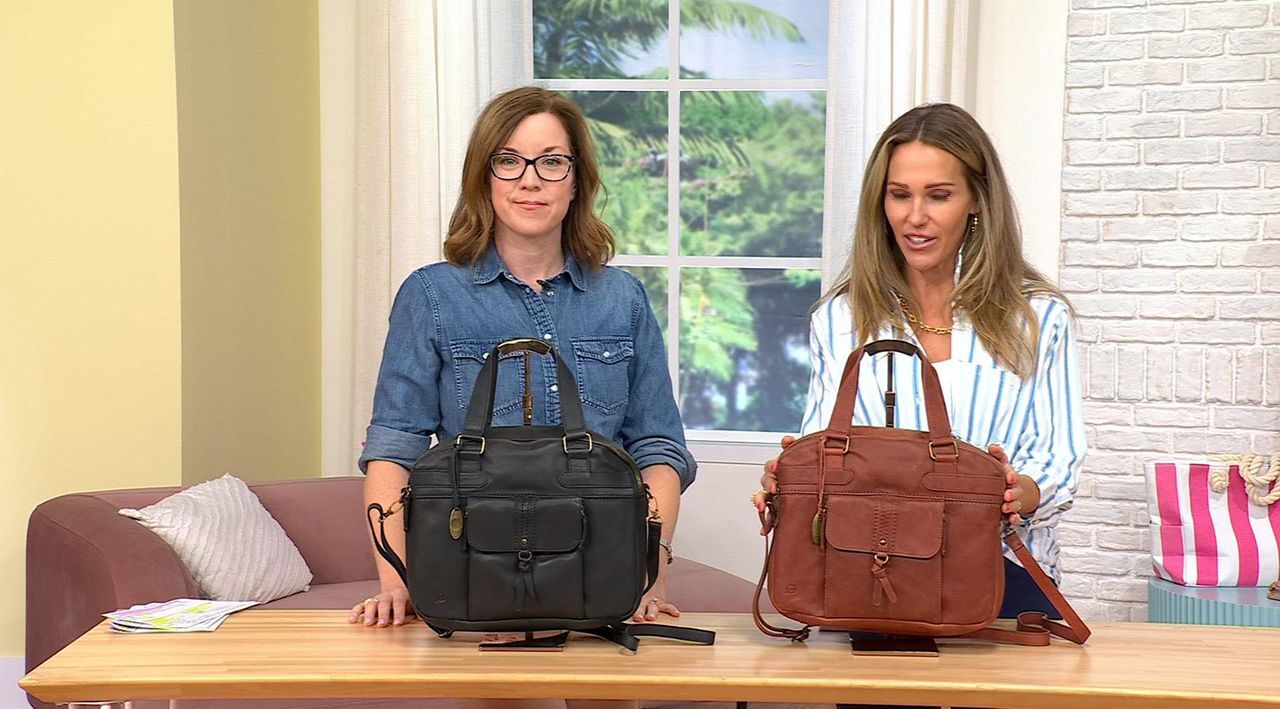 Born Bonvini Leather Satchel Handbag | HSN