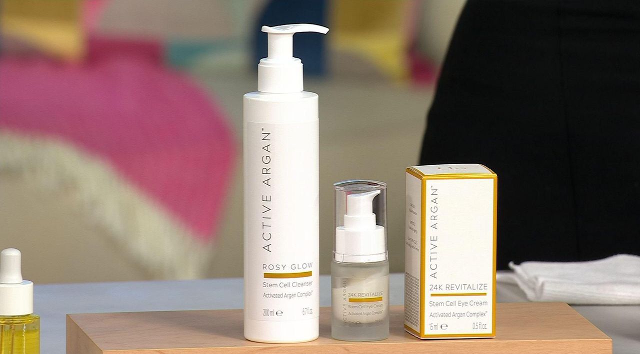 Active Argan Stem Cell 24K Eye Cream & Rosy Glow Cleanser