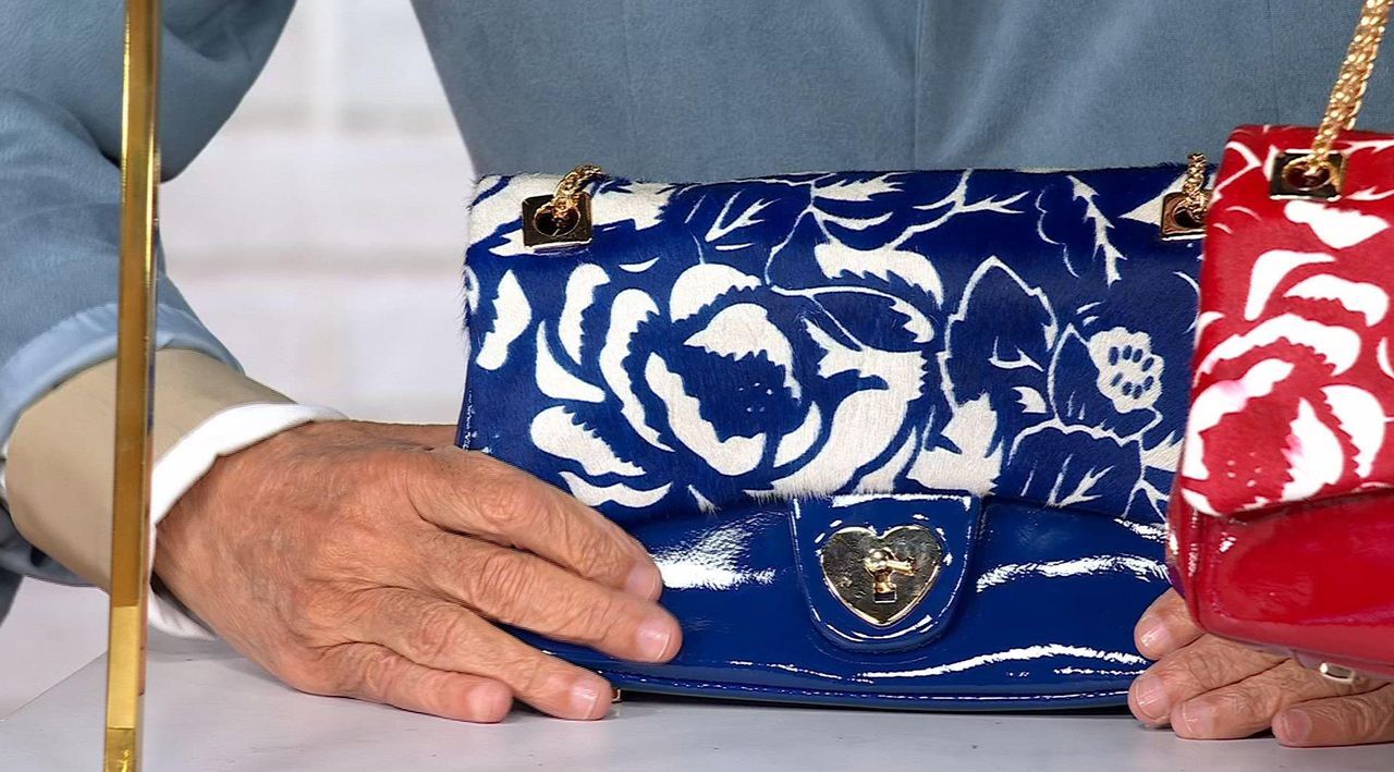 Sharif Legacy Printed Haircalf Crossbody with Heart Turnlock | HSN