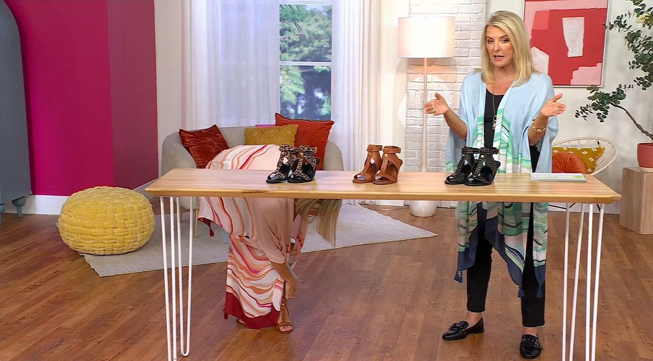 Vince Camuto Faunie Studded Leather Dress Sandal | HSN Vince Camuto Faunie Studded Leather Dress Sandal | HSN