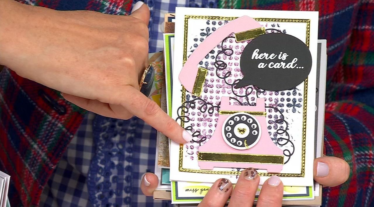 Diamond Press Vintage Hello Stamp, Die and Stencil Set | HSN