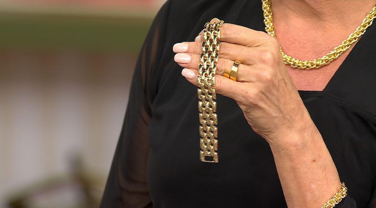 アクセサリー Belle Bellezza Bronze Snake Design Byzantine-Link Chain Necklace