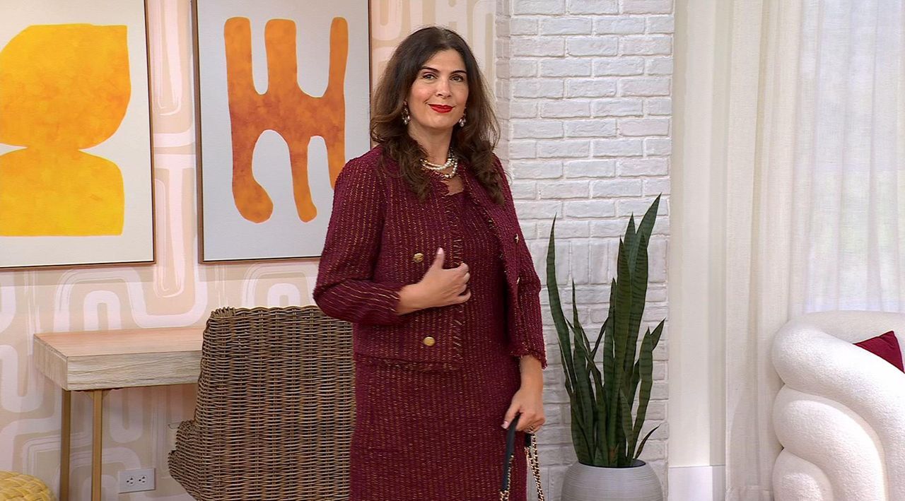 G by Giuliana Black Label Bouclé Striped Jacket | HSN