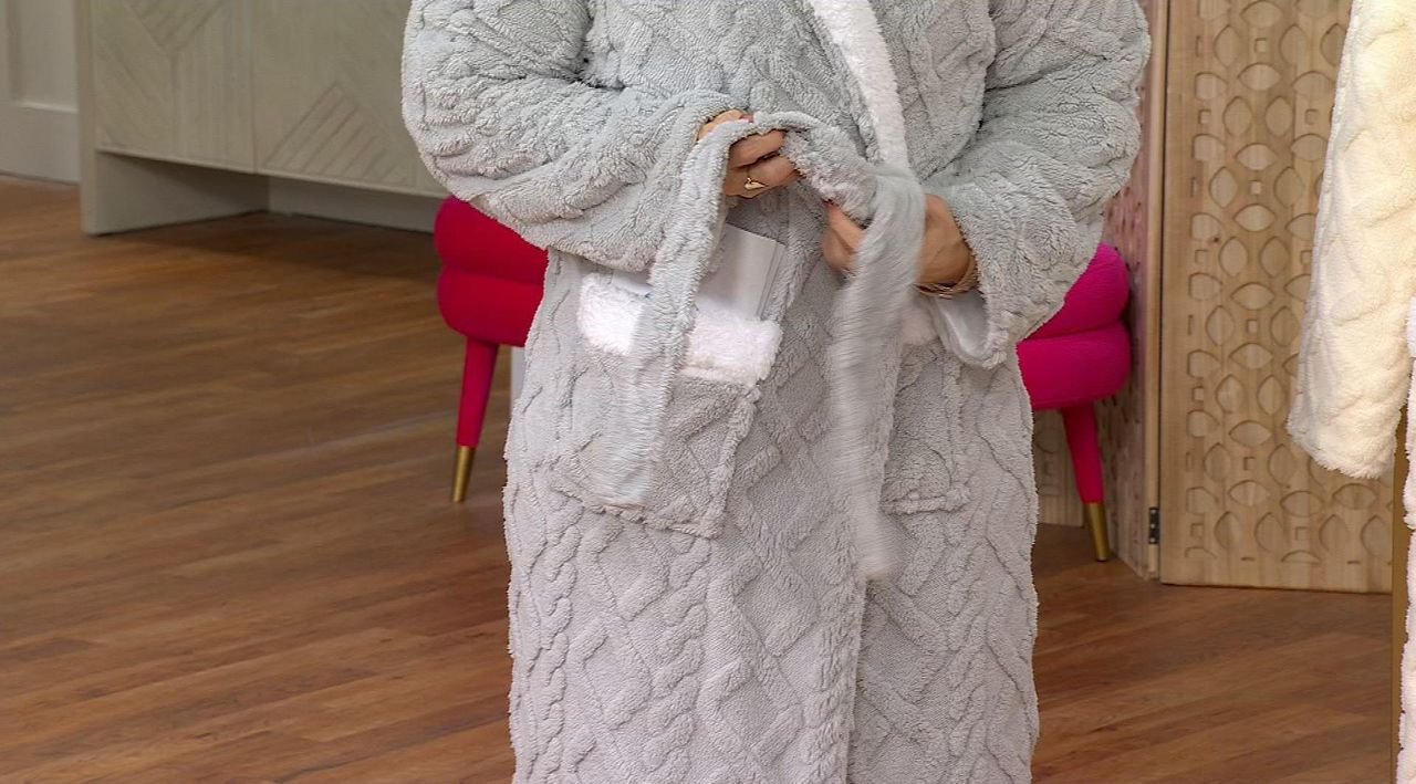 Warm & Cozy Cable Knit Plush Robe | HSN Warm & Cozy Cable Knit Plush Robe | HSN