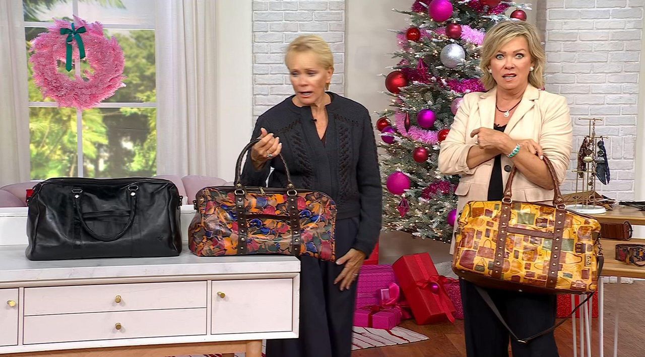 Patricia Nash Milano Leather Weekender Bag | HSN