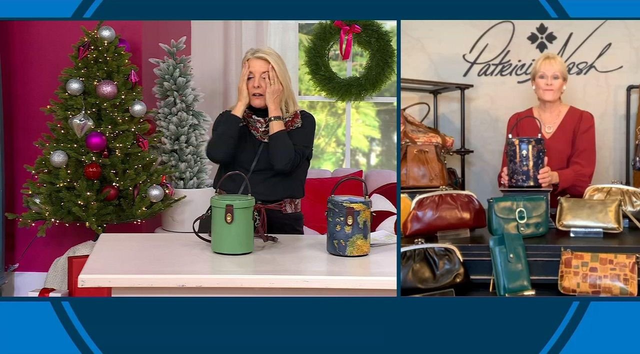 Patricia Nash Candela Leather Bucket Crossbody Bag | HSN