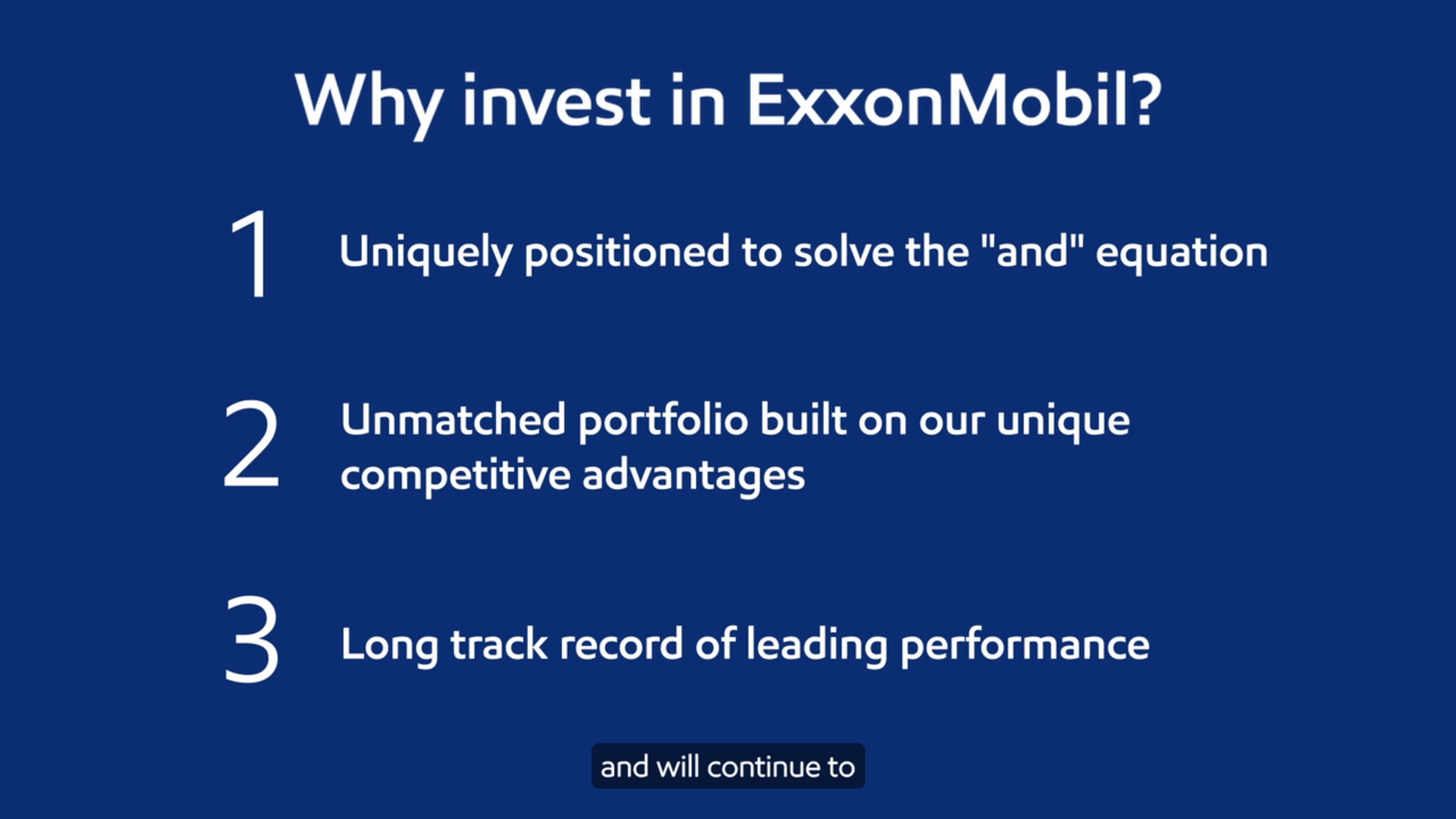 Why invest in ExxonMobil
