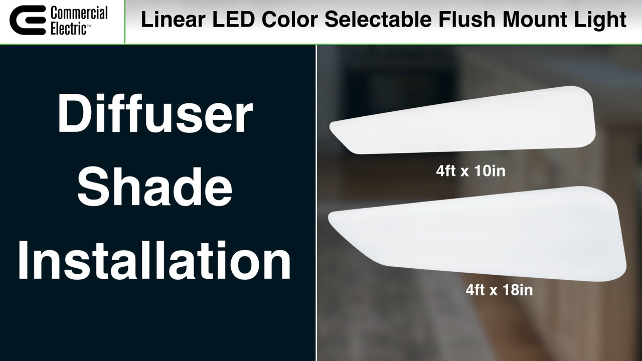 Commercial Electric 8-Pack 48 in. x 18 in. Classic White LED Flush