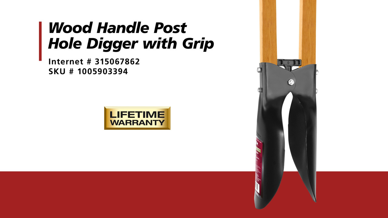 Husky 69 in. Post Hole Digger and Tamping Bar with 47 in. Wood