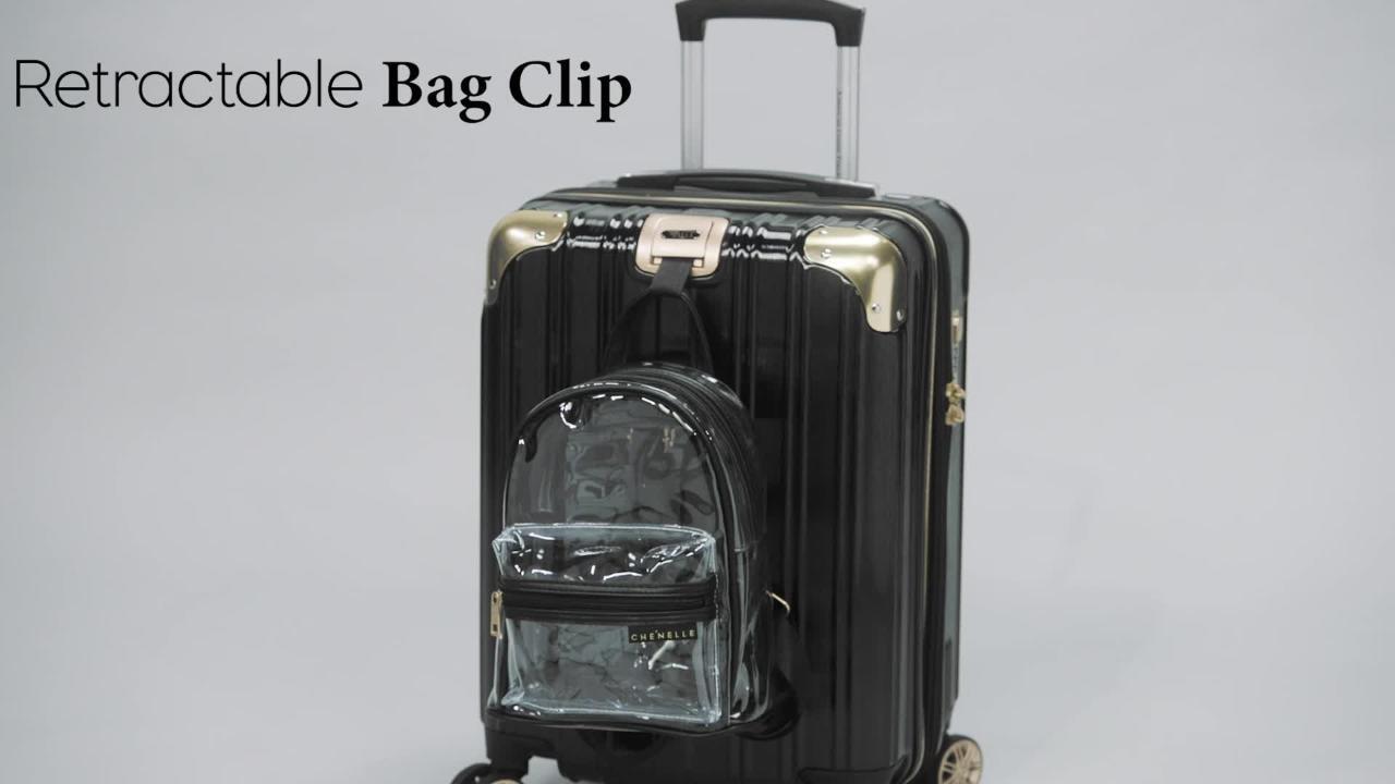 it black and rose gold luggage