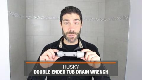 Husky Double Ended Tub Drain Wrench 16PL0128 - The Home Depot