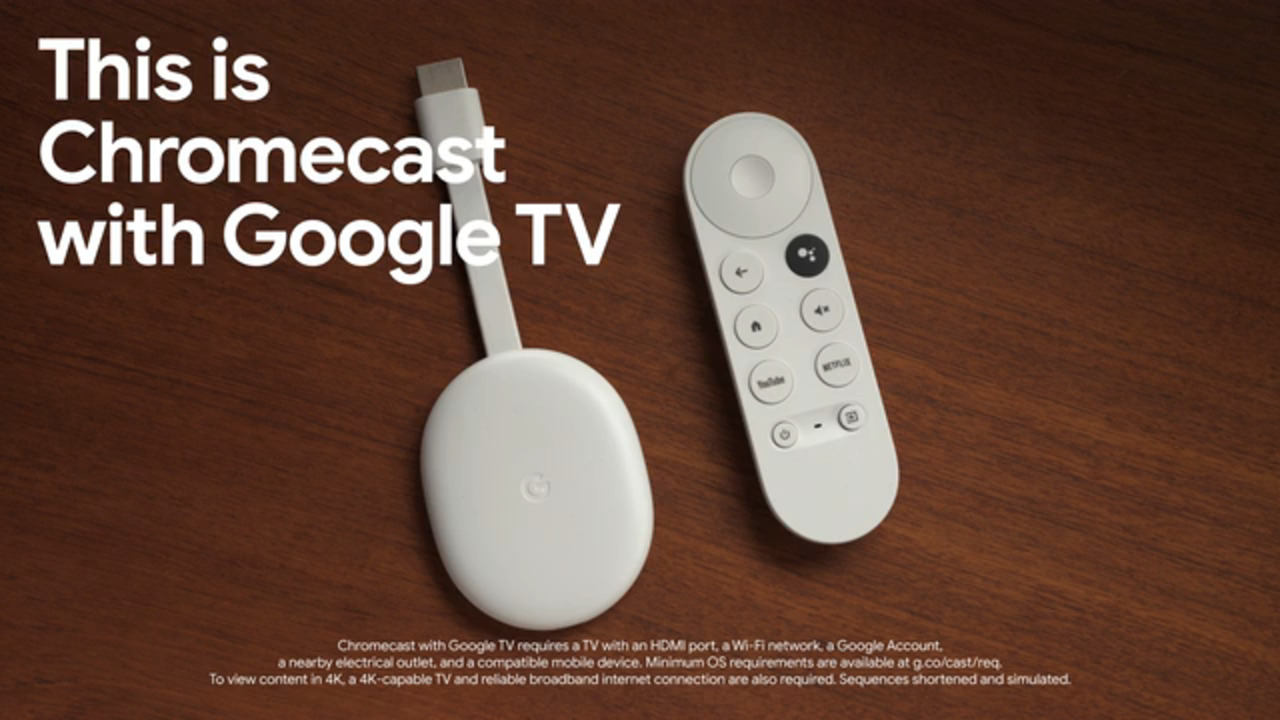 Google Chromecast with Google TV - Streaming Entertainment in 4K HDR - Snow  GA01919-US - The Home Depot