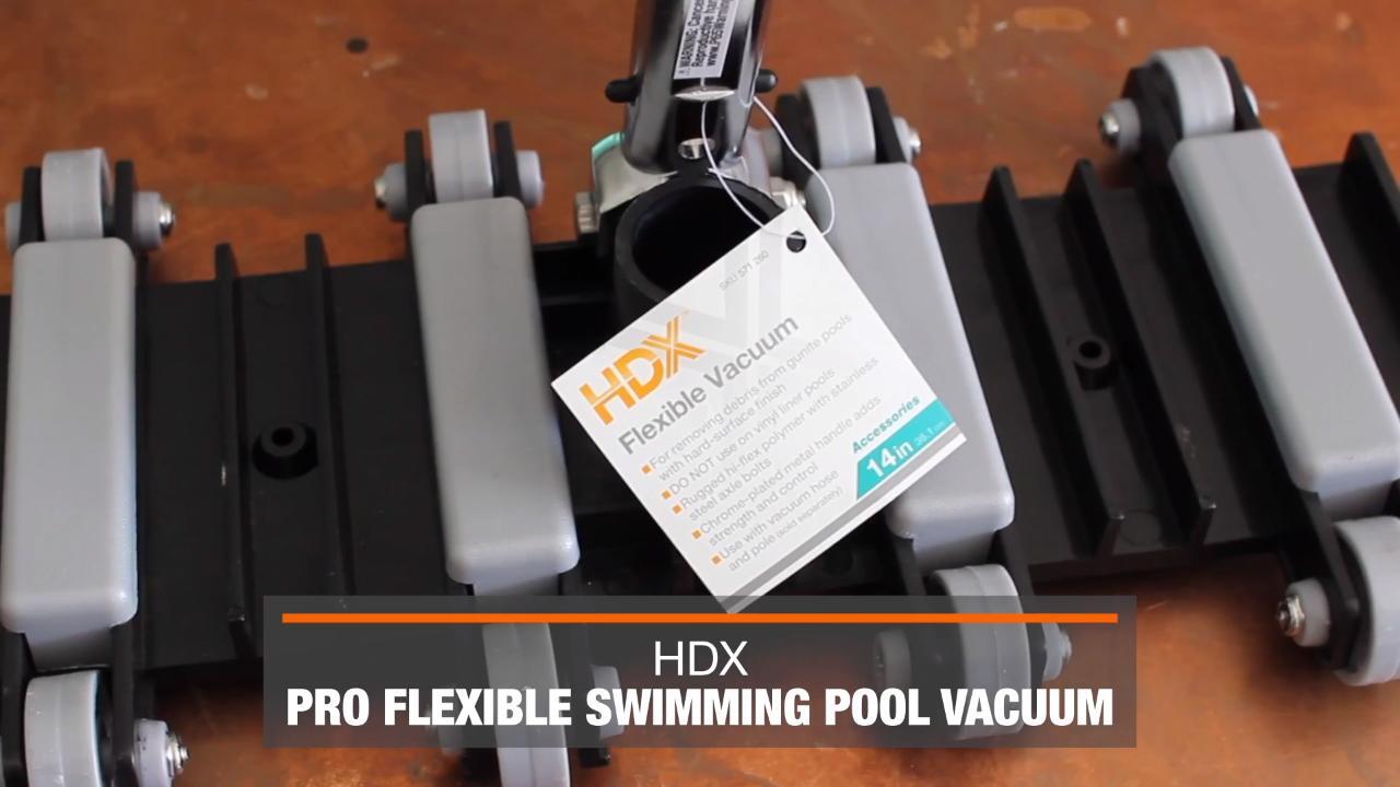 Heavy Duty Manual Swimming Pool Vacuum 14" w/ ball bearing wheels DELUXE Pro Vac 