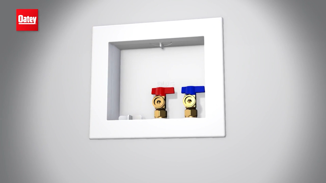 Quadtro 1/2 in. x 1/2 in. PEX Compatible Washing Machine Outlet Box with 1/4 Turn Valves Quadtro 1/2 in. x 1/2 in. PEX Compatible Washing Machine Outlet Box with 1/4 Turn Valves