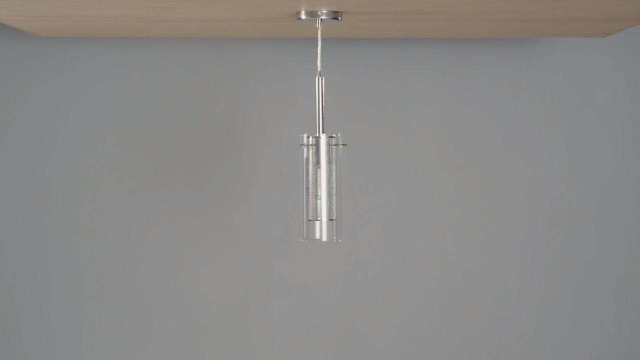 Home Decorators Collection Alworth 1-Light Chrome Pendant with