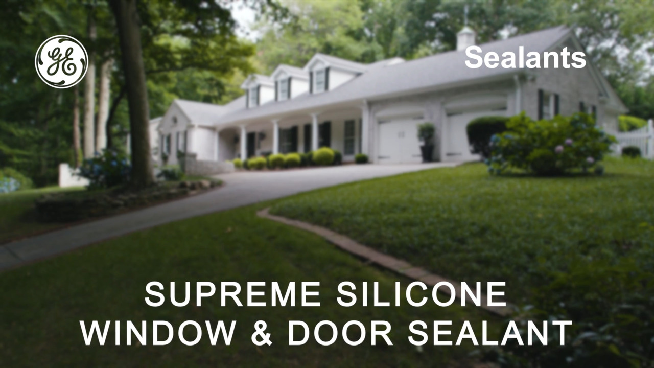 GE Paintable Silicone Supreme 9.5 oz. White Exterior Window and