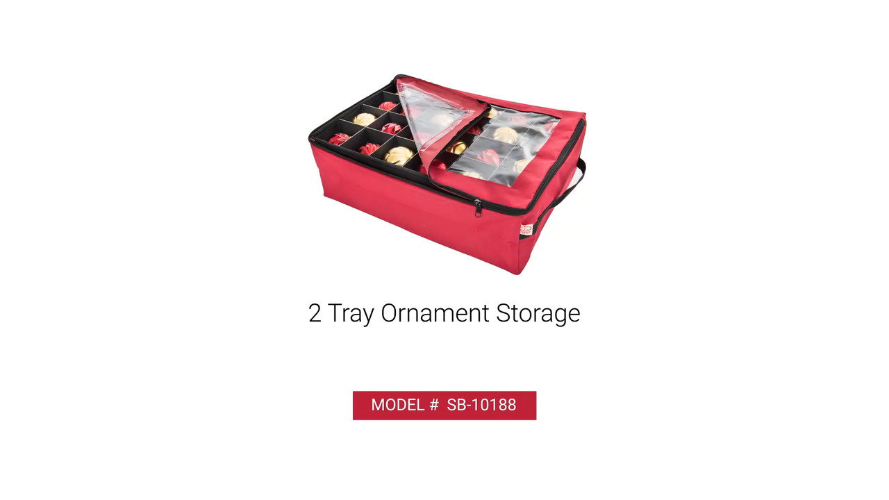 2-Tray Ornament Storage Cases