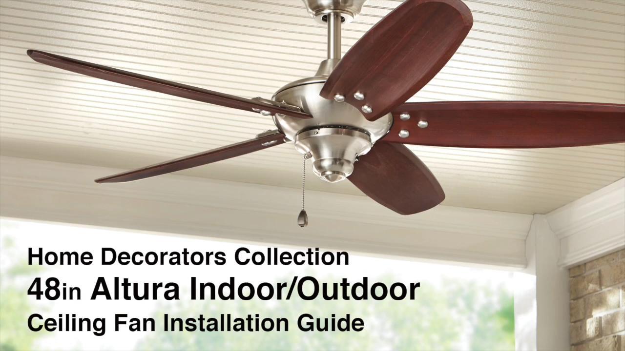 Indoor/Outdoor Bronze Ceiling Fan by  Home Decorators Collection Altura 48 in