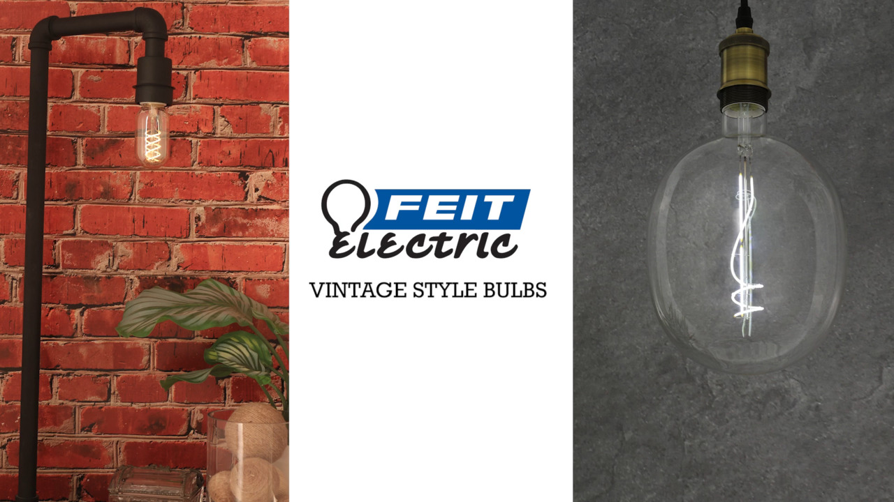 Feit Electric 40-Watt Equivalent ST19 Dimmable M Shape Filament Clear Glass E26 Vintage Edison LED Light Bulb, Soft White 2700K