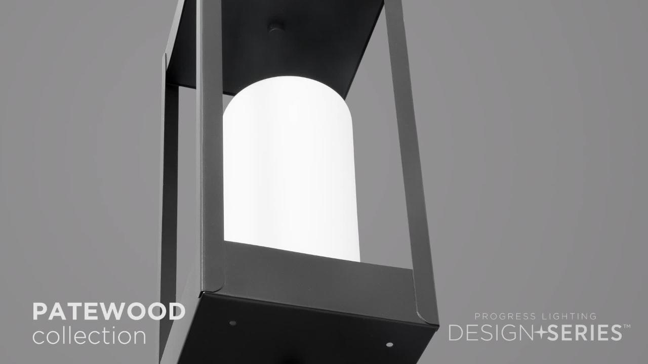 Progress Lighting Patewood Collection 1-Light Outdoor Black Post Lamp 