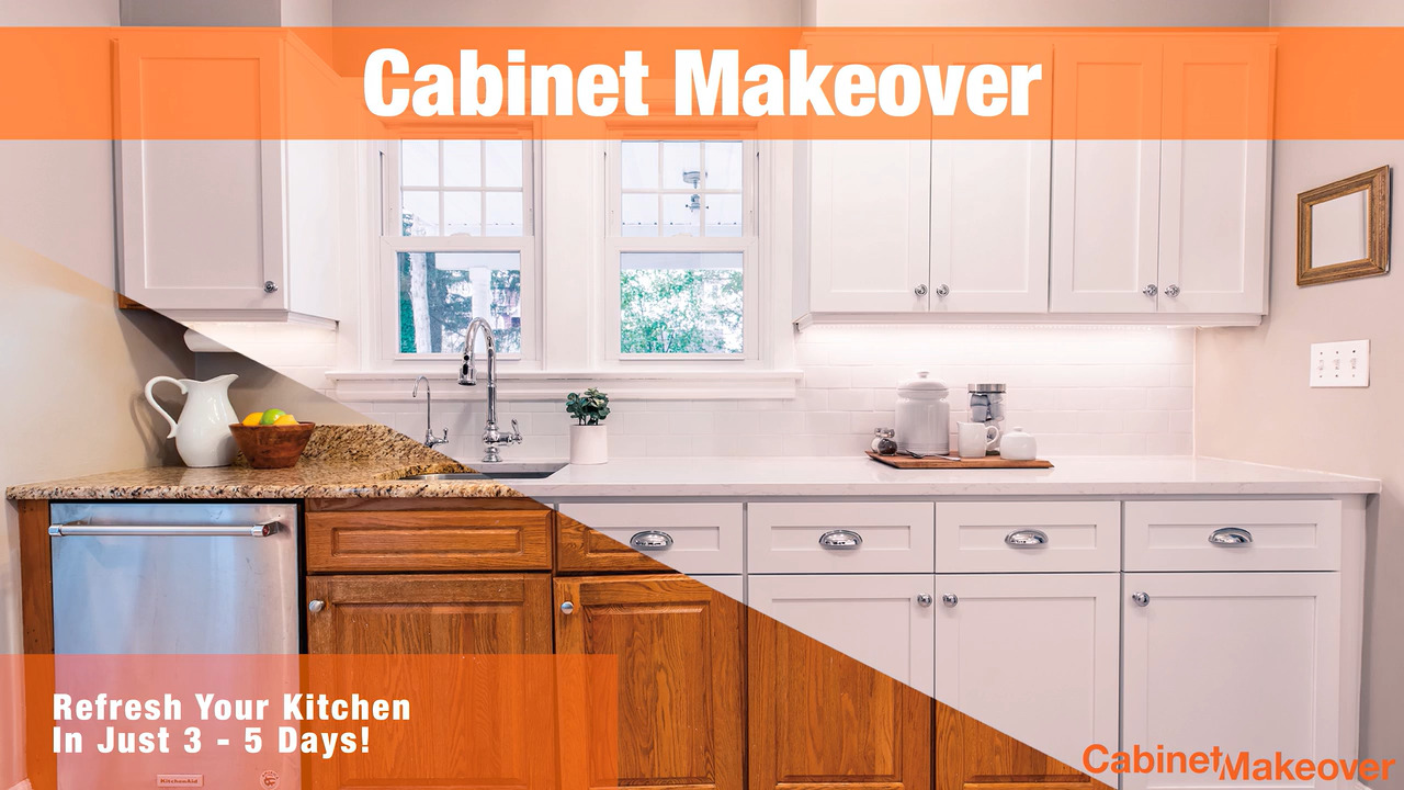 Kitchen Cabinet Refinishing Before & After