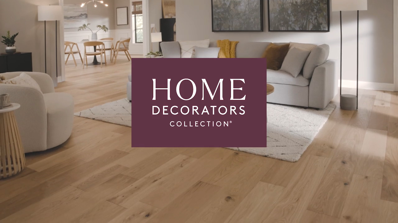 Blue Ridge Hardwood Flooring Natural Hickory 3/8 in. T x 5 3/8 in. W Click Lock Wire Brushed Engineered Hardwood Flooring (22 sq. ft./Case)