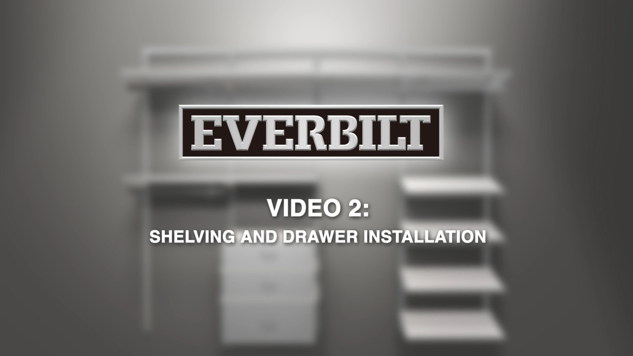 Everbilt Genevieve 8 ft. Gray Adjustable Closet Organizer Long and