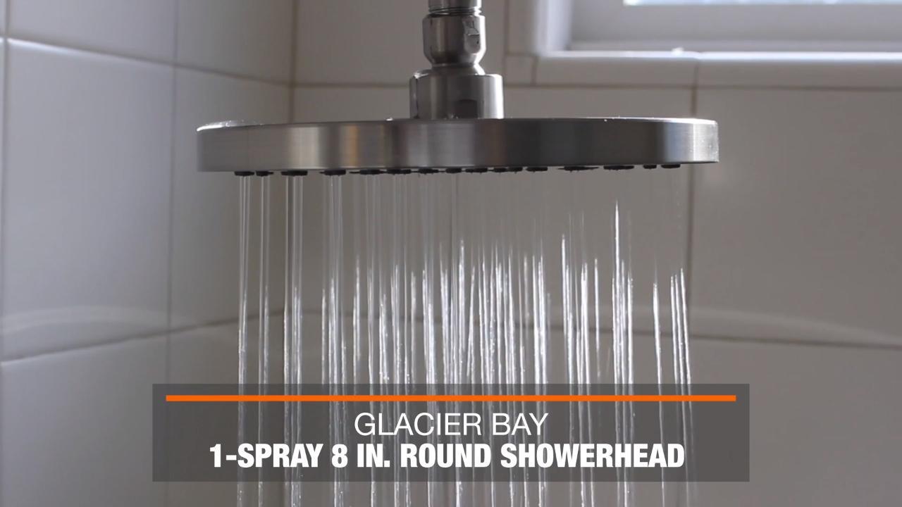 Glacier Bay 3-Spray Patterns with 1.8 GPM 5.4 in Wall Mount Fixed Shower  Head with Adjustable Shower Arm in Chrome 3075-512-WS1 - The Home Depot