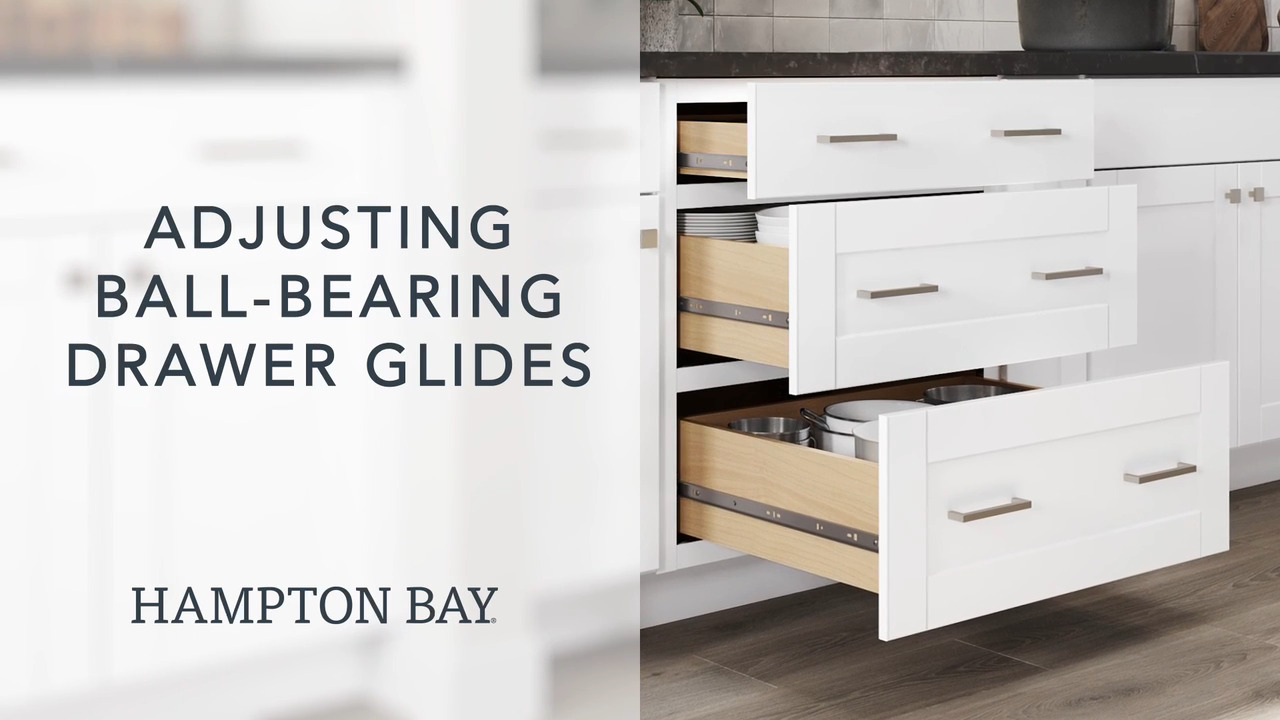 Shaker 24 in. W x 24 in. D x 34.5 in. H Assembled Drawer Base Kitchen Cabinet in Satin White with Ball-Bearing Glides