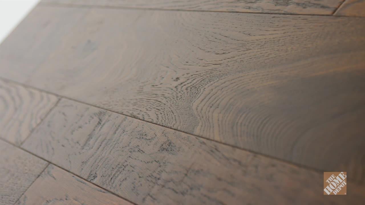 HOMELEGEND Distressed Montecito White Oak 3/8 in. T x 3.5 in. W Hand Scraped Engineered Hardwood Flooring (26.3 sqft/case)